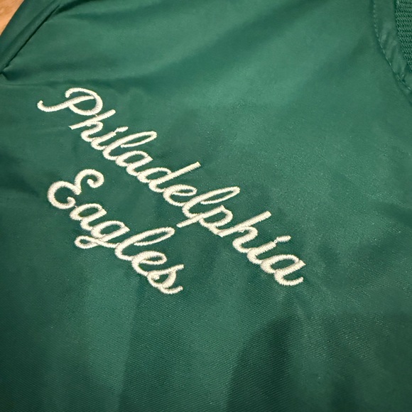 Philadelphia Eagles Jacket Youth 14-16 - Vintage Retro Kelly Green - Picture 7 of 7